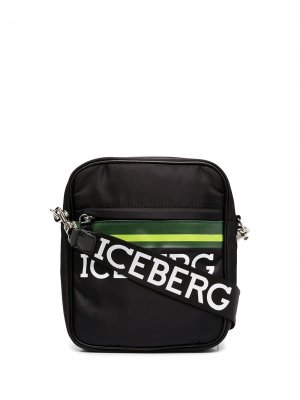 Сумка на плечо с логотипом Iceberg. Цвет: черный