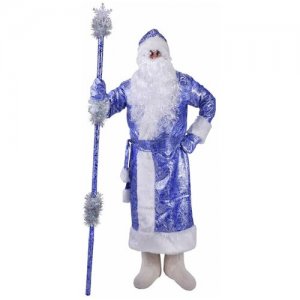 Карнавальный костюм деда Мороза Карнавалкино Сияние, синий 56-58 Karnavalkino