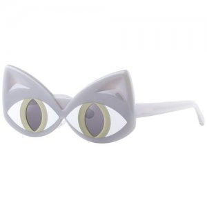 Солнцезащитные очки , кошачий глаз, с защитой от УФ, для женщин, серый Yazbukey