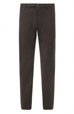 Шерстяные брюки Pal Zileri. Цвет: коричневый