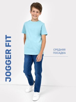 Прямые джинсы синего цвета для мальчиков Mark Formelle