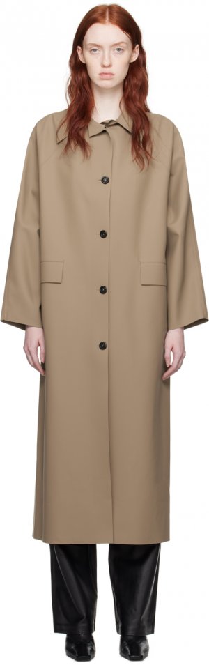 Серо-коричневое оригинальное пальто KASSL Editions