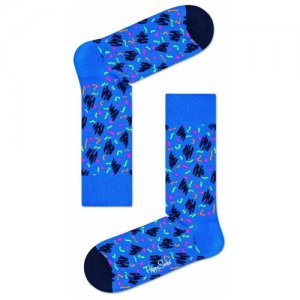 Носки унисекс Sketch Sock с росчерками / черный 29 Happy socks. Цвет: черный