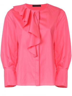 Блузка с рюшами Tomorrowland. Цвет: розовый и фиолетовый