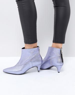 Фиолетовые ботинки с эффектом металлик Gestuz. Цвет: фиолетовый