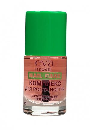 Средство для роста ногтей Eva Mosaic с растительными протеинами, 10 мл. Цвет: розовый