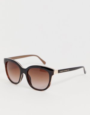 Классические солнцезащитные очки в стиле ретро -Черный French Connection