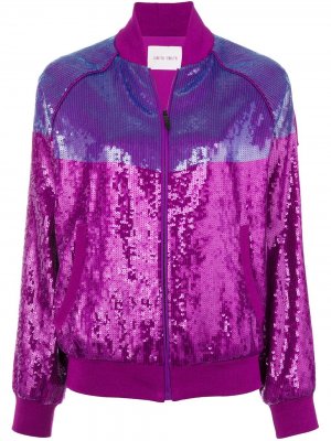 Sequins embellished bomber jacket Alberta Ferretti. Цвет: розовый