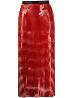 Декорированная юбка миди Christopher Kane. Цвет: красный