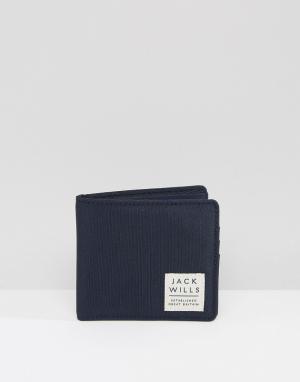 Темно-синий бумажник Jack Wills. Цвет: темно-синий