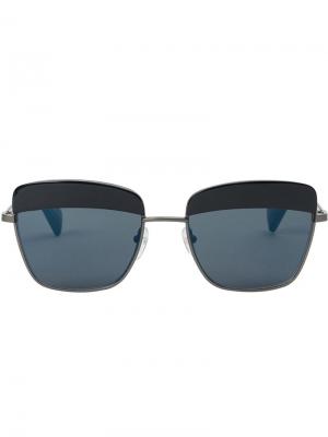 Солнцезащитные очки в квадратной оправе Yohji Yamamoto. Цвет: чёрный