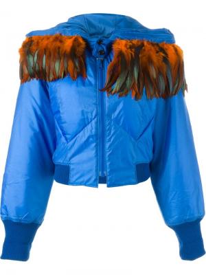 Дутая куртка-бомбер Yohji Yamamoto Vintage. Цвет: синий