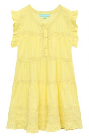 Хлопковое платье Melissa Odabash. Цвет: жёлтый