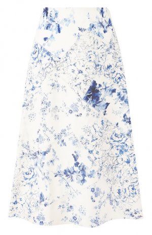 Кожаная юбка Ralph Lauren. Цвет: голубой