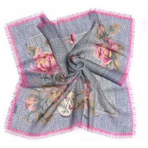 Шейный платок Кашарэль 10616 Cacharel. Цвет: голубой/розовый