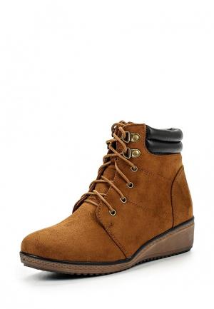 Ботинки HF Shoes. Цвет: коричневый