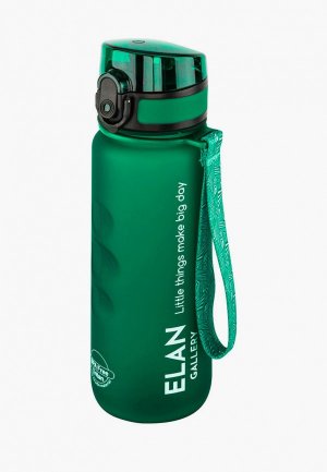 Бутылка спортивная Elan Gallery 500 мл Style Matte, с углублениями для пальцев. Цвет: зеленый