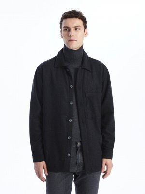 Удобная мужская куртка-рубашка лесоруба с длинным рукавом , антрацит LCW Casual