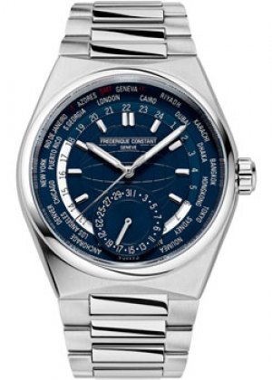 Швейцарские наручные мужские часы FC-718N4NH6B. Коллекция Highlife Worldtimer Manufacture Frederique Constant