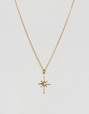 Ожерелье с подвеской-звездой Ottoman Hands. Цвет: золотой