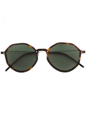 Круглые солнцезащитные очки с затемненными линзами Delirious. Цвет: коричневый