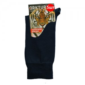 Мужские носки , 5 пар, уп., классические, нескользящие, утепленные, размер 40-42, бежевый Грация. Цвет: серый