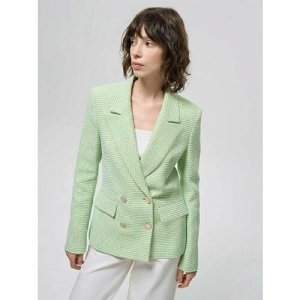 Пиджак , размер 40, зеленый, экрю Calista. Цвет: зеленый/экрю
