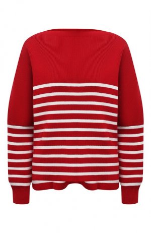 Хлопковый пуловер Valentino. Цвет: красный