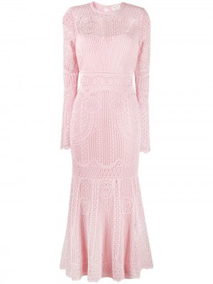 Вязаное платье Alexander McQueen. Цвет: розовый