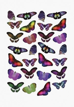 Наклейка декоративная Decoretto Танцующие бабочки и мотыльки. Цвет: разноцветный