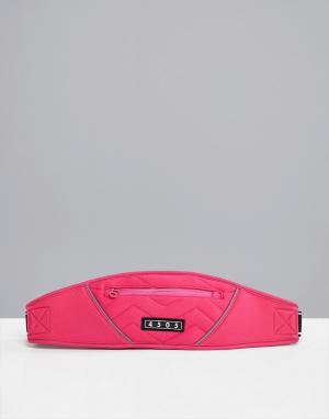 Стеганая сумка-кошелек на пояс ASOS 4505. Цвет: розовый