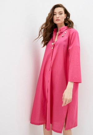Платье пляжное Max Mara Beachwear. Цвет: розовый