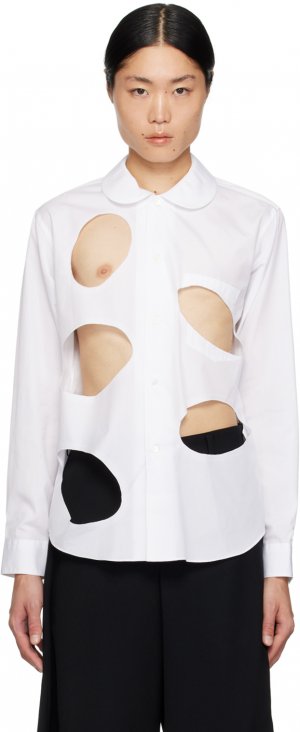 Белая рубашка с вырезом Comme Des Garcons Garçons