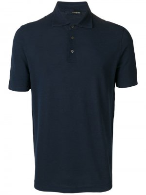 Рубашка-поло с короткими рукавами Lardini. Цвет: синий