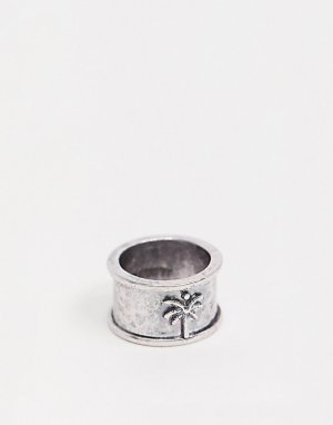 Серебристое кольцо в виде пальмы -Серебряный Classics 77