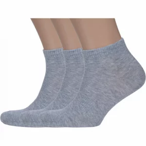 Носки, 3 пары, размер 25-27, серый RuSocks. Цвет: серый