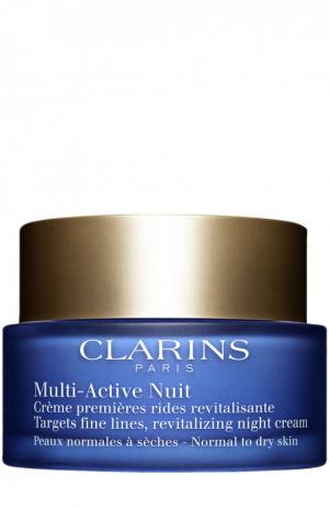 Ночной крем Multi-Active для нормальной/сухой кожи Clarins. Цвет: бесцветный
