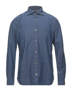 Джинсовая рубашка MASTRICAMICIAI. Цвет: синий