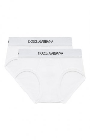 Комплект из двух трусов Dolce & Gabbana. Цвет: белый