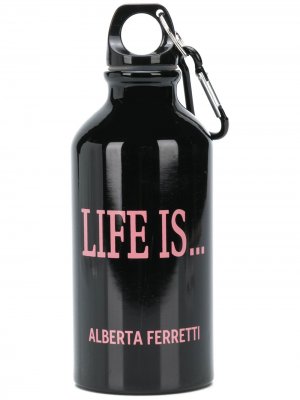 Бутылка для воды Life Is... Alberta Ferretti. Цвет: черный