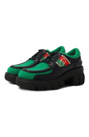 Комбинированные ботинки Romance Gucci. Цвет: зелёный