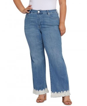 Широкие джинсы Bella с высокой посадкой больших размеров , синий Seven7