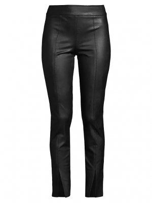 Узкие брюки из искусственной кожи , цвет black pleather Avenue Montaigne