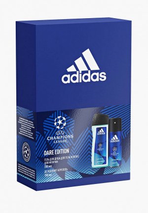 Набор для ухода за телом adidas Подарочный Uefa №6 дезодорант+гель. Цвет: прозрачный