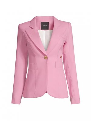 Однобортный шерстяной пиджак Duchess, розовый Smythe