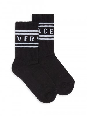 Носки с круглым вырезом логотипом , черный Versace