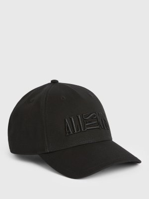 Бейсбольная кепка Oppose с вышитым логотипом, черный/белый AllSaints