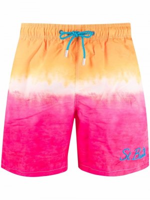 Плавки-шорты Gustavia с принтом тай-дай Mc2 Saint Barth. Цвет: розовый