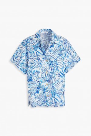 Рубашка из хлопкового поплина с цветочным принтом , синий Rosetta Getty