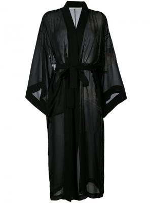 Длинное кимоно с поясом Isabel Benenato. Цвет: чёрный